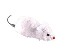 Sprint Tail - Moving Mice Cat Toy, Wind Up Fake Kitten Interactive Play Simulation, Running Doll Results, Pet Accessory, Single Unit Grey Plush Fabric Mechanical Clockwork Scurry Mouse