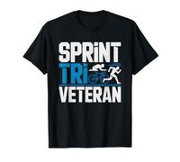 Sprint Triathlon Veteran Multiple Race Finisher Short Course T-Shirt