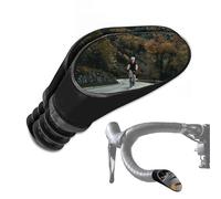 Sprintech Racing Bike Rear View Mirror - Lightweight, Fully-Adjustable, & Vibration-Free Convex Mirror with 9 Layer Chrome Coating & Shockproof ABS Shell for 20 mm Diameter Drop Bars by - Black