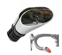 Sprintech Racing Bike Rear View Mirror - Lightweight, Fully-Adjustable, & Vibration-Free Convex Mirror with 9 Layer Chrome Coating & Shockproof ABS Shell for 20 mm Diameter Drop Bars by - White