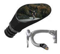 Sprintech Racing Bike Rear View Mirror - Lightweight, Fully-Adjustable, & Vibration-Free Convex Mirror with 9 Layer Chrome Coating & Shockproof ABS Shell for 20 mm Diameter Drop Bars by - Black