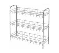 Sprinter Metal Shoe Rack with 3 Baskets Bathroom Kitchen Camping Shelf