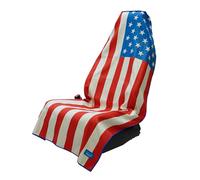 Sprints Athletic Running Towel, Full-Sized, Car Seat Cover - Performance Microfiber (American Flag)