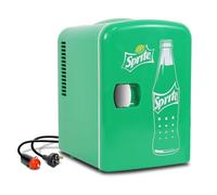 Sprite Mini Fridge - Refrigerator for Bedroom Skincare Office, Portable Table Top Beverage Cooler, 12V DC/220V AC Refrigerador For Drinks, Soda, Wines, Use In Car, Dorm, Outdoor, Patio, 6 Can