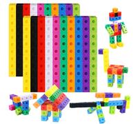 SpriteGru 200PCS Math Linking Cubes, Connecting and Counting Snap Blocks for Early Learning, Educational Toy for Preschool, Kindergarten, Homeschool