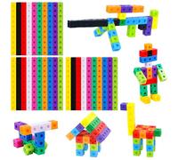 SpriteGru 300PCS Math Linking Cubes, Math Cubes Manipulative Connecting and Counting Snap Blocks for Early Math and Construction, Educational Toy for Preschool, Kindergarten, Homeschool