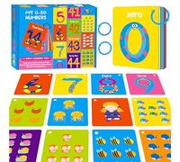 SpriteGru 51 PCS Number Flashcards, 0-50 Double Sided, Educational & Fun, Ages 3+, Mathematics, Flashcards