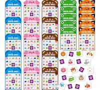 SpriteGru Animal Bingo Game, 25PCS Bingo Board Game, 2-25 Players Bingo Game Set for Family, Friend, Kid, Adult, Fun Group Activity Interesting Party Supplies