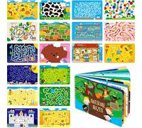 SpriteGru Dry Erase Mazes Game Pad, 30 Mazes Reusable & Erasable Book, Fun Brain Challenge Games Interesting Educational Toy and Learning Tool for Road Trip Airplane Travel