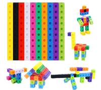 SpriteGru Math Linking Cubes, Set of 100 Math Cubes Manipulative Connecting and Counting Snap Blocks for Early Math and Construction, Educational Toy for Preschool, Kindergarten, Homeschool