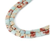 Spritewelry 1 Strand Aqua Terra Jasper Beads Miyuki Tila Beads 2-Hole Seed Beads Rectangle Two Hole Carrier Beads for Bracelet Jewelry Making Multi-Strand Linking Connecto (Light Green)