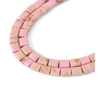Spritewelry 1 Strand Synthetic Imperial Jasper Beads Strands Miyuki Tila Beads 2-Hole Seed Beads Pink Rectangle Carrier Beads for Bracelet Jewelry Making Multi-Strand Linking Connecto (Pink)