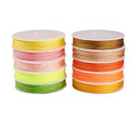Spritewelry 10 Pcs Polyester Cord String 10 Colors Chinese Knotting Cord Jewelry Braided Beading Thread for Friendship Bracelet Necklaces Making 0.8mm