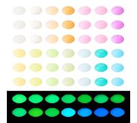 Spritewelry 140Pcs Glow in The Dark Silicone Beads Luminous Silicone Focal Beads Soft Rubber Rondelle Spacer Beads for Lanyards Bracelet Jewelry Making 12x6.5mm