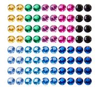 Spritewelry 1500Pcs 1.5mm Round Cut Cubic Zirconia Stone CZ Stones Faceted Rhinestone Cabochons Crystal Diamante Gems Pointed Back Loose Beads for Face Nail Art Craft Jewelry Making 10 Color