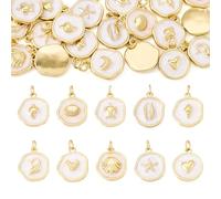 Spritewelry 20 Pcs Marine Life Charms Ocean Beach Conch Enamel Pendant Golden Sea Animal Dangle Charms for Jewelry Making Crafts DIY Summer Necklace Bracelet