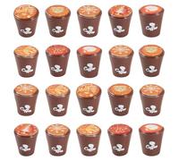 Spritewelry 25Pcs Miniature Coffee Drink Cups Mini Resin Figurine Miniature Imitation Food Decorations for Jewelry Keychain Desktop Decorations Dollhouse Ornaments