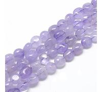 Spritewelry 30~45pcs/strand Natural Lavender Jade Beads 8-15mm Healing Gemstone Oval Loose Beads for Jewellery Making Bracelet Crafting Hole: 1mm