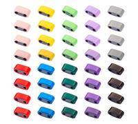 Spritewelry 300 Pcs 2-Hole Half Tila Beads 10 Colors Flat Rectangle Japanese Beads Two Hole Seed Beads Carrier Beads Spacer Beads for Bracelets Necklace Earring Jewelry Making 2x5x2 mm