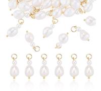 Spritewelry 30Pcs Natural Cultured Freshwater Pearl Pendant Shell Pearl Beads Charms for DIY Necklace Earring Jewelry Making Crafts