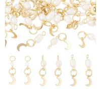 Spritewelry 30Pcs Natural Freshwater Pearl Charms & Moon Pendants