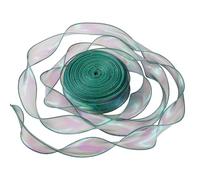 Spritewelry 40 Yards Iridescent Organza Ribbon 40mm Fishtail Yarn Shimmering Chiffon Ribbon for Gift Wrapping Bouquets Wedding Christmas Home Party Decor Teal