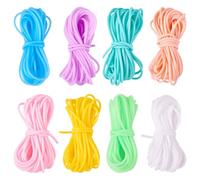Spritewelry 43.7 Yards 2 mm Hollow Pipe Rubber Cords Colorful Tubing Knitting Barber Cord with 1 mm Hole for Jewelry Beading Bracelet Crafting Necklace Earring Embellishment