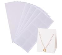 Spritewelry 50 Pcs Standing Jewelry Cards Display Cards Necklace Earring Paper Card Holder with Adhesive Pouches for Selling Business Packaging Jewelry Key Chain Anklet Jewelry Store