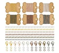 Spritewelry 59 Feet Stainless Steel Chain Necklace Chains for Jewelry Making Bracelet Making Kit with Lobster Claw Clasps and Jump Rings for Keychain DIY Craft