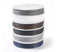 Spritewelry 60M 1 mm Waxed Cotton Cords Waxed Beading String Thread Bracelet Cord Multi-Ply Round Cord Macrame Artisan String for Jewelry Making Bracelet Necklace 6 Colors -Black