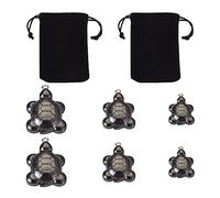 Spritewelry 6Pcs Tortoise Charm Non-magnetic Hematite Sea Turtle Pendants Sea Animal Turtle Ocean Creatures Charm Beads for Men Women DIY Necklace Earring Keychain Jewelry Making Supplies