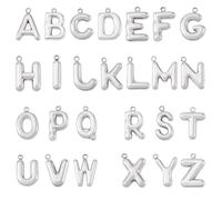 Spritewelry Letter Charms for Jewelry Making, Stainless Steel Letter Charms, Alloy 18K Gold Plated Capital A-Z Alphabet Letters Pendants for Necklace Bracelet Earrings Keychain Craft