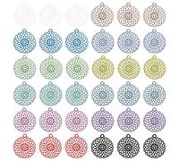 Spritewelry Rainbow Thin Filigree Charms Stainless Steel Teardrop Heart Pendants Metal Flower Leaf Butterfly Charms Etched Metal Embellishments for Earrings Jewelry Making Dream Catchers Crafts