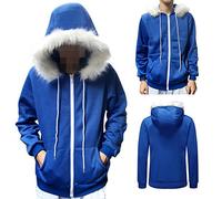 Spritumn Undertale Sans Hoodie, Game Cosplay Costume Hooded Sweatshirt Autumn Winter Long Sleeve Hoodie Coat Jacket (XL) Blue