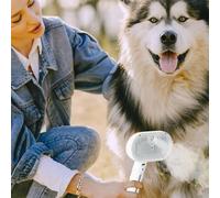Spritz Defur Comb - 7.87 Inches Pet Grooming Brush | Steamy Remover Comb - ABS Stainless Steel Lightweight Design With Gentle Ball Tips And Steam Function For Easy Dog And Cat Hair Care At Home