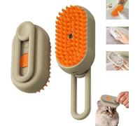 Spritz Defur Comb for Cats Pets Steam Brush 3 in 1 Water Mist Grooming Tool Self Cleaning Steam Multifunctional Cats Grooming Brushes for Removing Tangled and Loose Hair (brown)