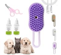 Spritz Defur - Spritz Defur Comb for Cats, Celery Pets Cloud Care Cat Brush, 3 in 1 Pet Steam Brush for Massaging and Cleaning Shedding Pets, Water Brush for Cats (Purple-1)