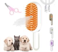 Spritz Defur - Spritz Defur Comb for Cats, Celery Pets Cloud Care Cat Brush, 3 in 1 Pet Steam Brush for Massaging and Cleaning Shedding Pets, Water Brush for Cats (White)