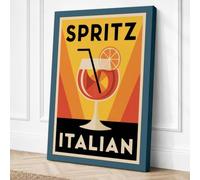 Spritz Italian Aperitif Art Canvas Wall Art Print 30x20 Inch
