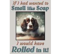 Sprocker Springer Brown White Spaniel pet dog funny flexible fridge magnet