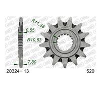Sprocket AFAM Steel Autolimpiable 20324-paso 520 for Moto Spares Accessories