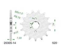Sprocket AFAM Steel P520 - Z14 (DIS.20305) Honda 125 CRM R 90/99