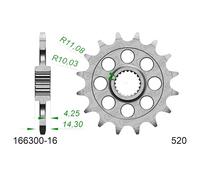 Sprocket AFAM Steel P520 - Z16 (DIS.16630) BMW 310 G GS 17/24