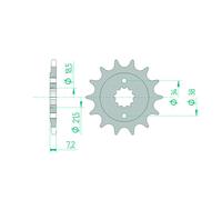 Sprocket AFAM Steel Standard 20320-paso 520 for Moto Spare Parts Accessories