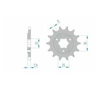 Sprocket AFAM Steel Standard 22503-paso 520 for Moto Spare Parts Accessories Set