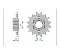 AFAM 37600-17 Chain Pinion