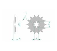 Sprocket AFAM Steel Standard 64200-paso 520 for Moto Spare Parts Accessories
