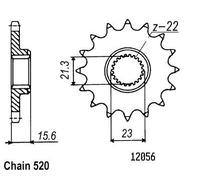 Sprocket TT Yamaha - 520 - 15 Teeth - Similar to JTF577 - Made in Germany