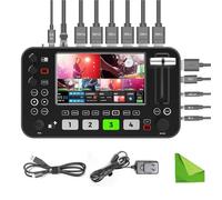 SPROLINK NeoLive R2 Plus All-in-One Video Switcher, 5.5-inch ScreenHDMI Switcher Video Audio Mixer, Support 4 HDMI Inputs 2 HDMI Outputs, 2 MIC in