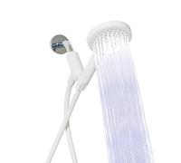 Sproos Handheld Shower Head High Pressure 3 Spray Functions Plus Pause Extra Long 70 Inch Hose Eco Friendly Materials Easy DIY Assembly High Pressure Performance White